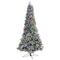 8.5ft. Pre-Lit Flocked British Columbia Mountain Fir Artificial Christmas Tree, Multicolor Globe Bulbs